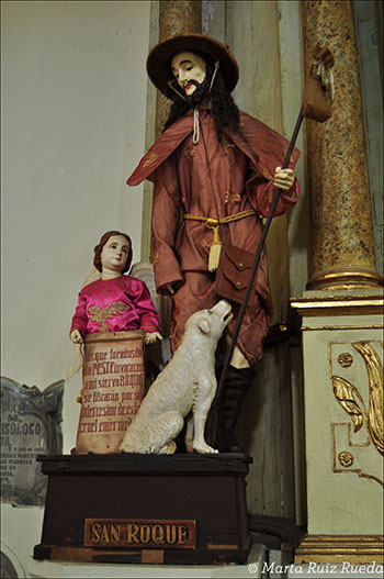 Figura de San Roque en la Catedral de San Pablo, Vigan
