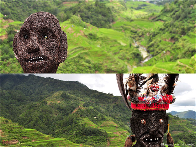 Figuras relacionadas con las diferentes etnias de los pueblos ifugao custodian los arrozales de Banaue