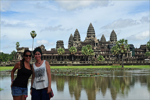 Noelia y yo en Angkor Wat